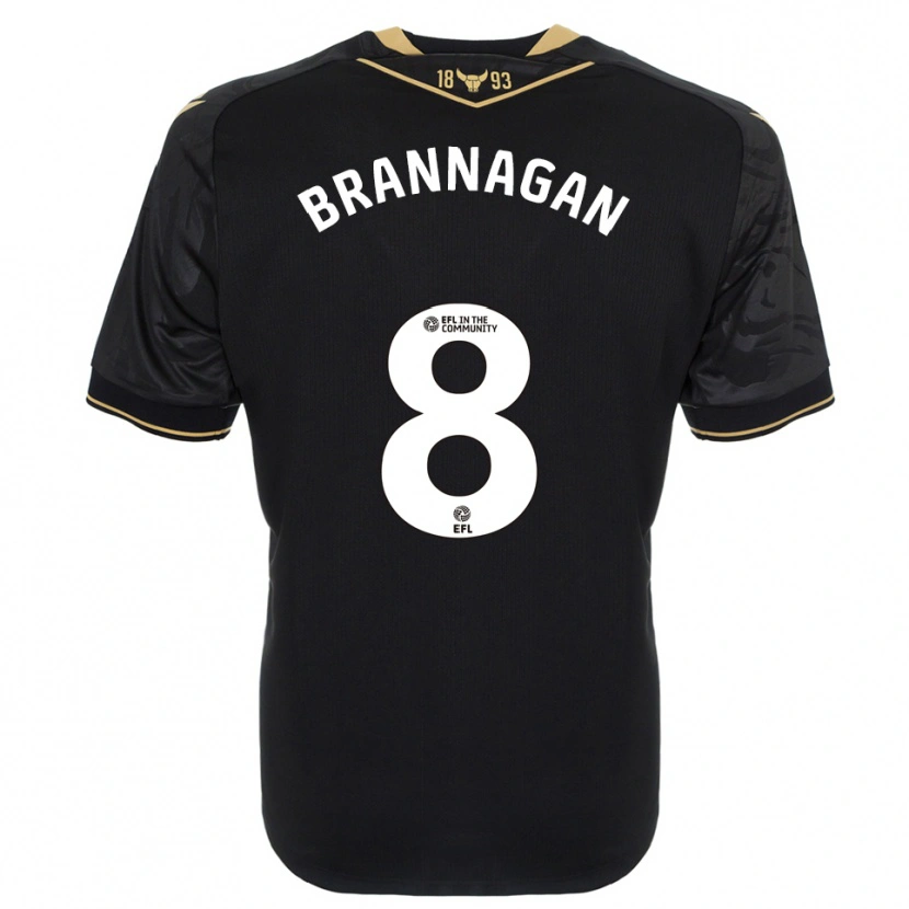 Danxen Mulher Camisola Cameron Brannagan #8 Preto Dourado Alternativa 2025/26 Camisa Brasil