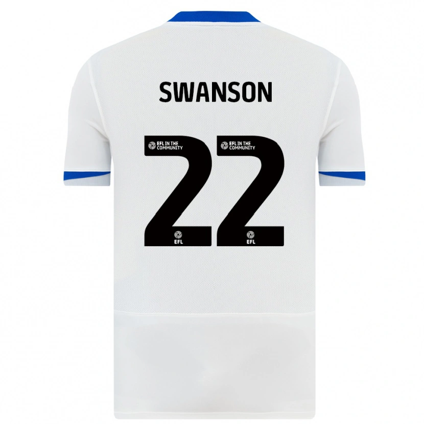 Danxen Mulher Camisola Zak Swanson #22 Branco Preto Alternativa 2025/26 Camisa Brasil
