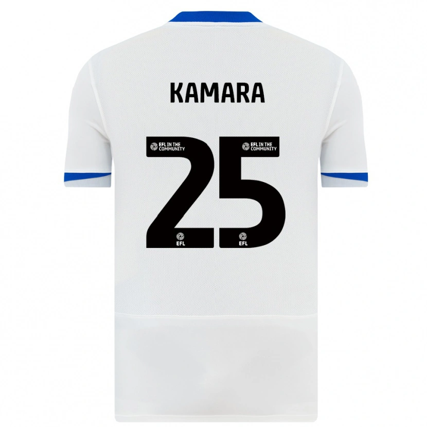 Danxen Mulher Camisola Abdoulaye Kamara #25 Branco Preto Alternativa 2025/26 Camisa Brasil