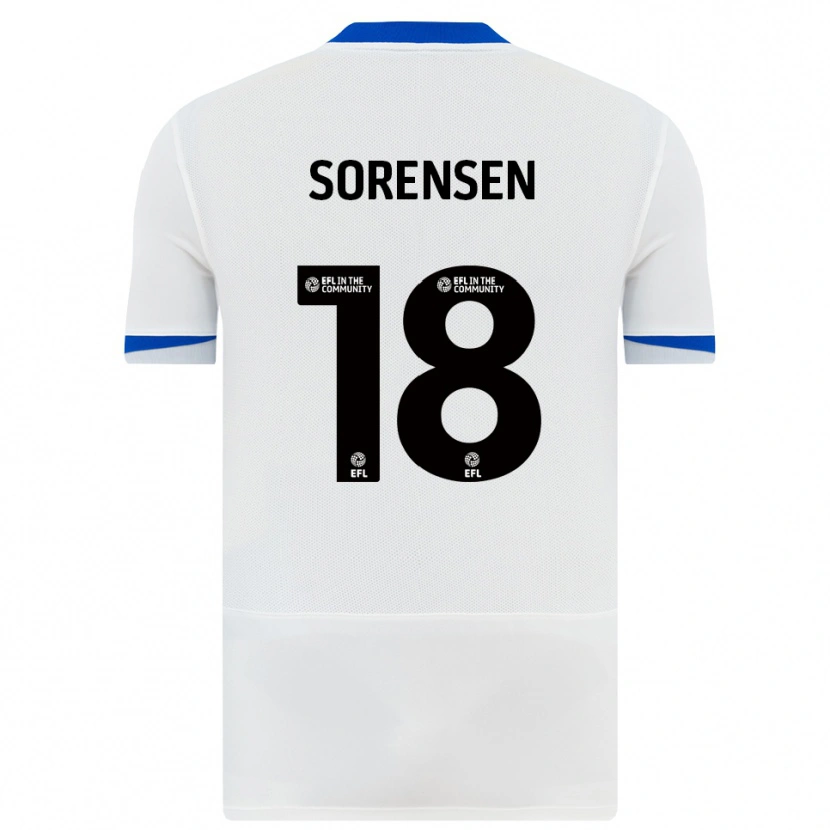 Danxen Mulher Camisola Elias Sørensen #18 Branco Preto Alternativa 2025/26 Camisa Brasil