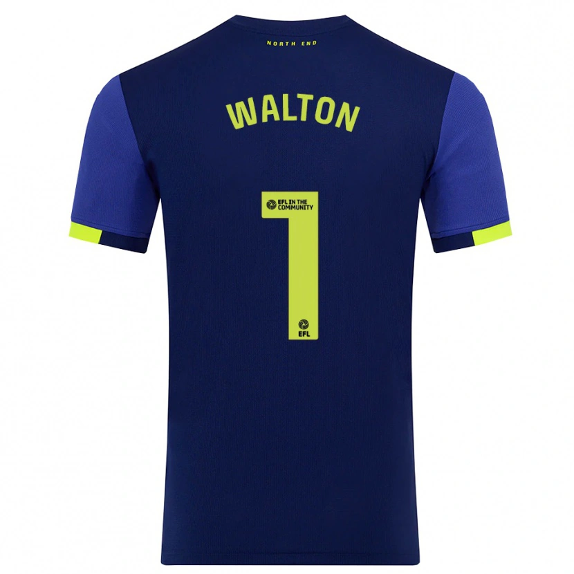 Danxen Mulher Camisola Jack Walton #1 Azul Marinho Amarelo Alternativa 2025/26 Camisa Brasil