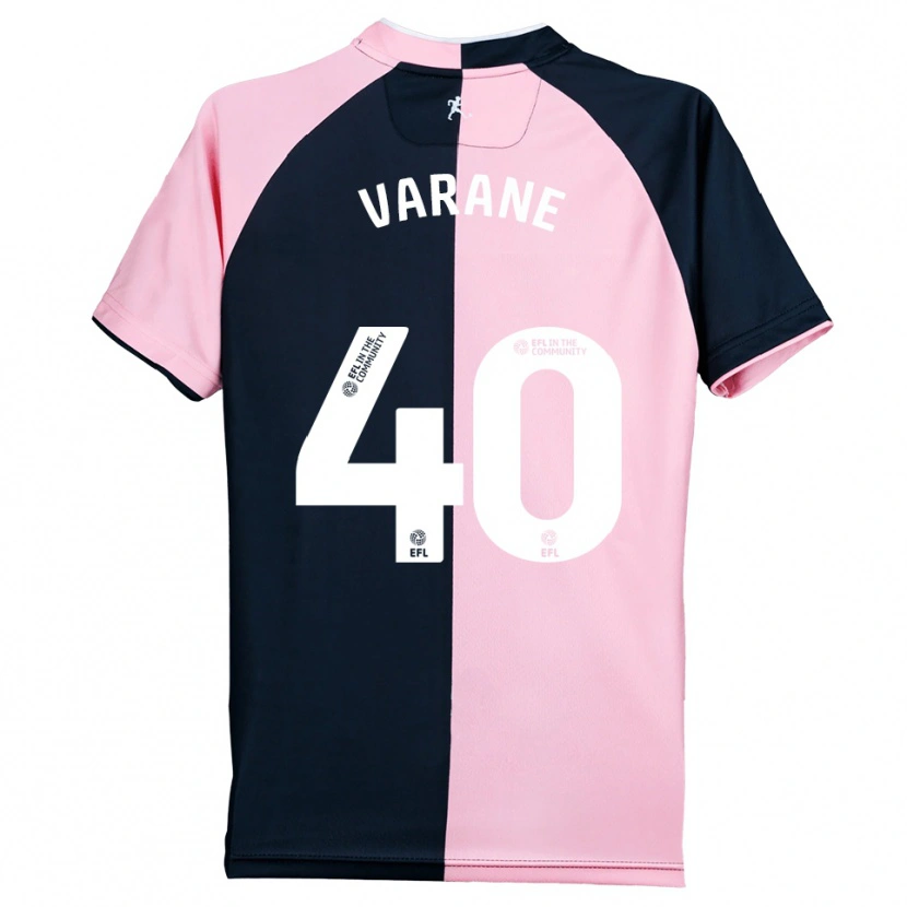 Danxen Mulher Camisola Jonathan Varane #40 Rosa Preto Alternativa 2025/26 Camisa Brasil