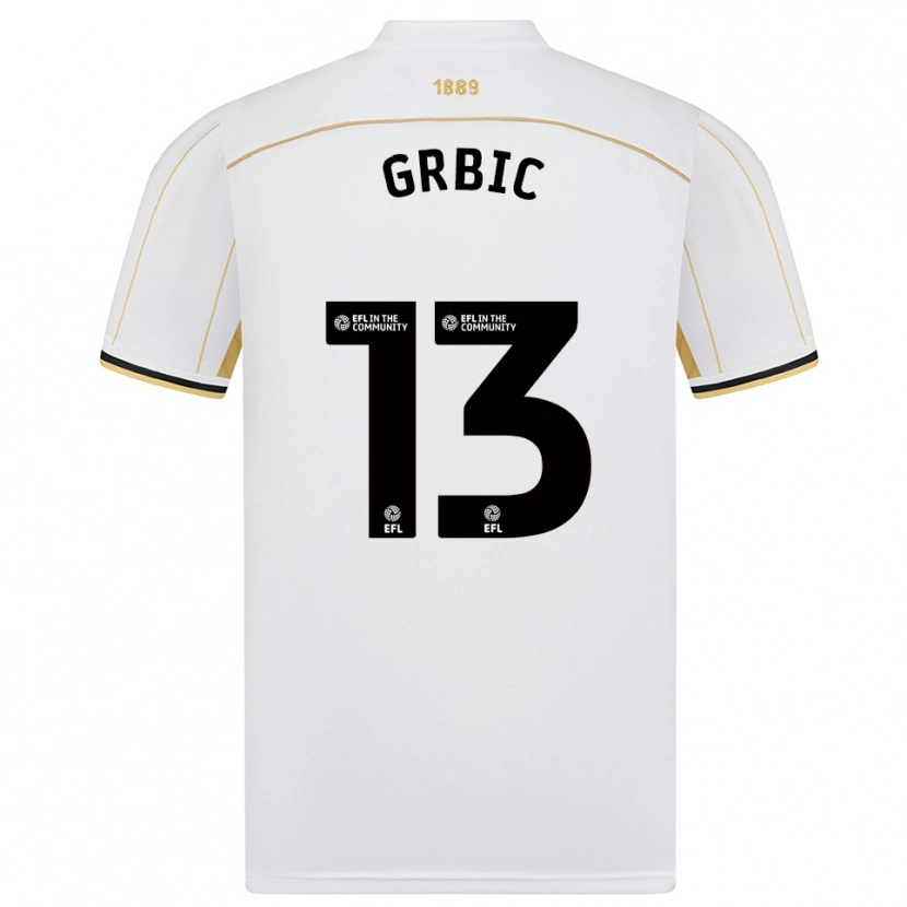 Danxen Mulher Camisola Ivo Grbic #13 Branco Dourado Alternativa 2025/26 Camisa Brasil