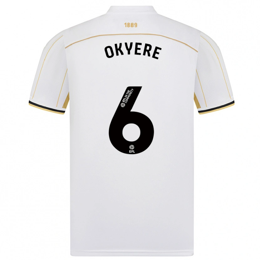 Danxen Mulher Camisola Seth Okyere #6 Branco Dourado Alternativa 2025/26 Camisa Brasil