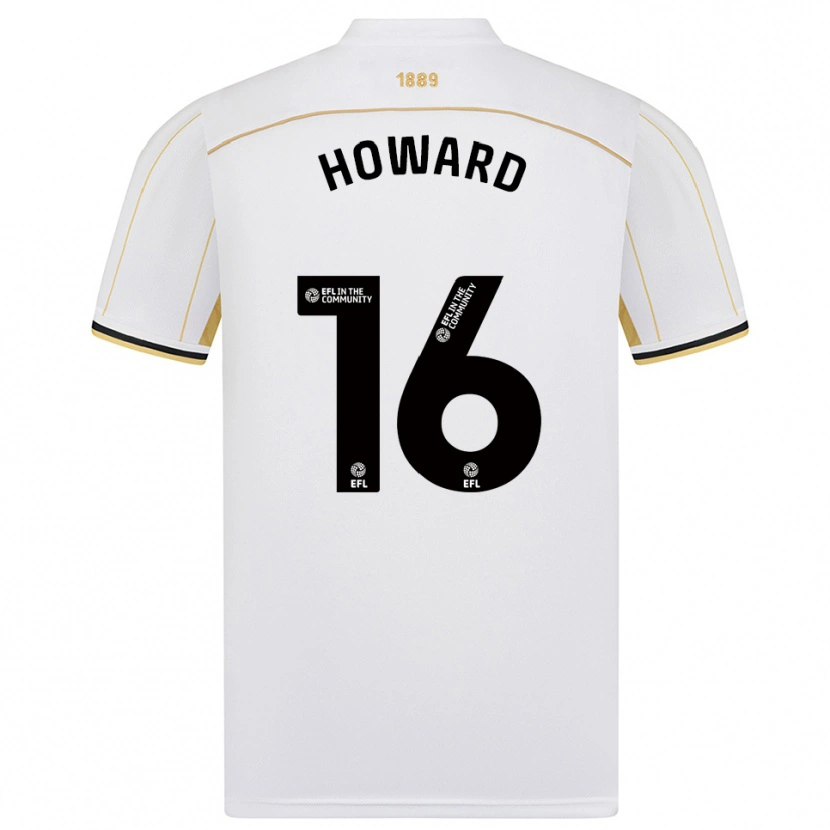 Danxen Mulher Camisola Theo Howard #16 Branco Dourado Alternativa 2025/26 Camisa Brasil