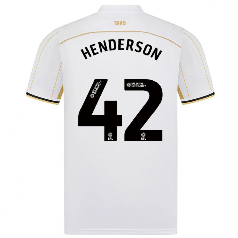Danxen Mulher Camisola Peyton Henderson #42 Branco Dourado Alternativa 2025/26 Camisa Brasil