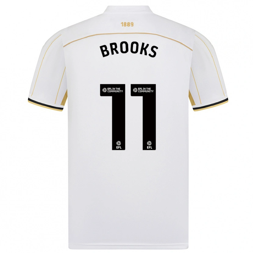 Danxen Mulher Camisola Andre Brooks #11 Branco Dourado Alternativa 2025/26 Camisa Brasil