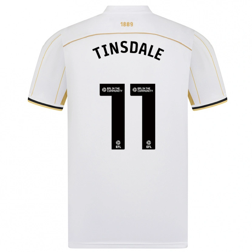 Danxen Mulher Camisola Jay Tinsdale #11 Branco Dourado Alternativa 2025/26 Camisa Brasil