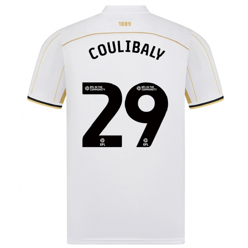 Danxen Mulher Camisola Ismaila Coulibaly #29 Branco Dourado Alternativa 2025/26 Camisa Brasil