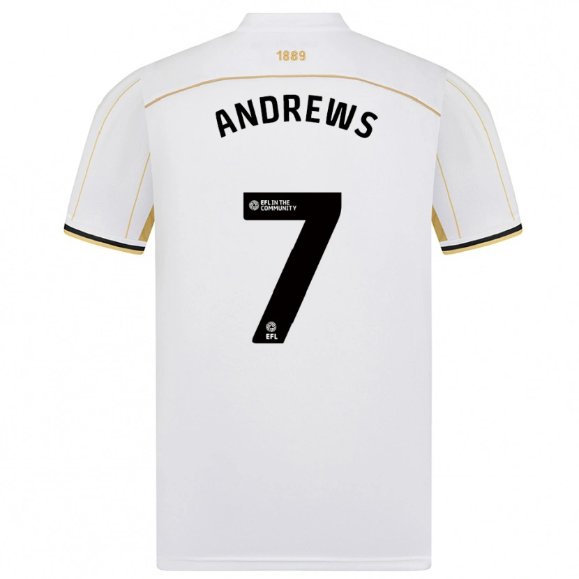 Danxen Mulher Camisola Amy Andrews #7 Branco Dourado Alternativa 2025/26 Camisa Brasil