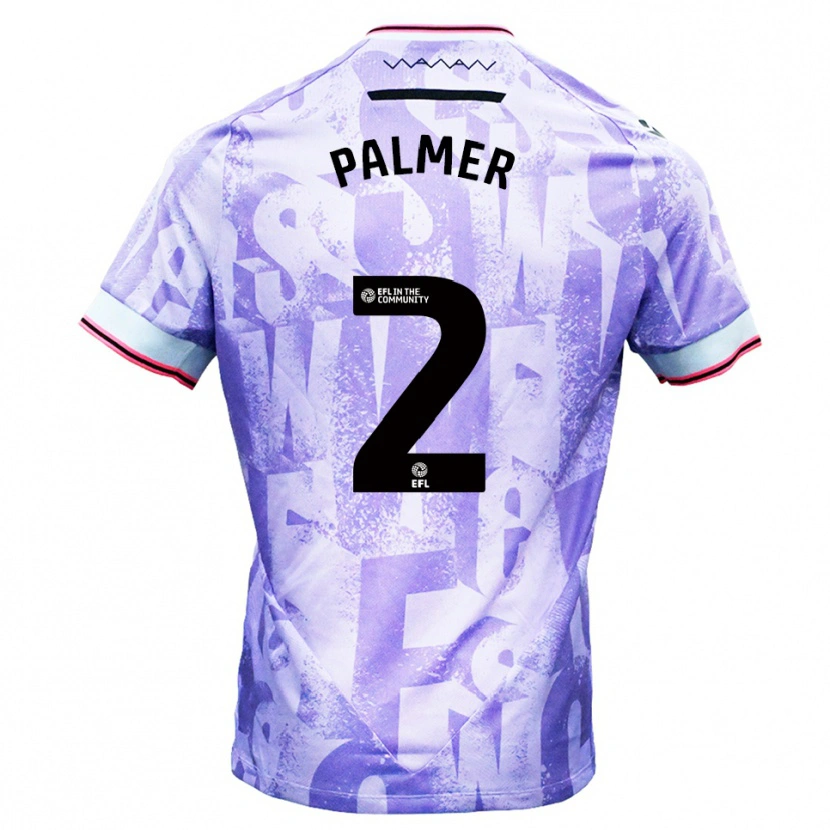 Danxen Mulher Camisola Liam Palmer #2 Lilás Branco Alternativa 2025/26 Camisa Brasil