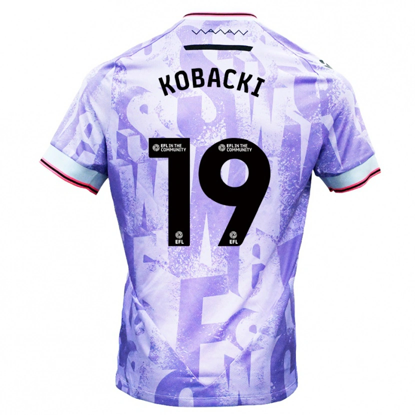 Danxen Mulher Camisola Olaf Kobacki #19 Lilás Branco Alternativa 2025/26 Camisa Brasil