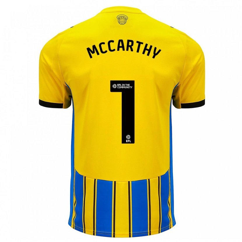 Danxen Mulher Camisola Alex Mccarthy #1 Azul Amarelo Alternativa 2025/26 Camisa Brasil