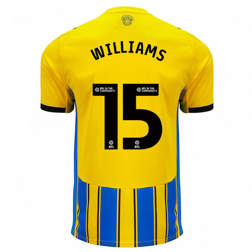 Danxen Mulher Camisola Barnaby Williams #15 Azul Amarelo Alternativa 2025/26 Camisa Brasil