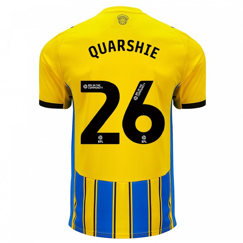 Danxen Mulher Camisola Joshua Quarshie #26 Azul Amarelo Alternativa 2025/26 Camisa Brasil