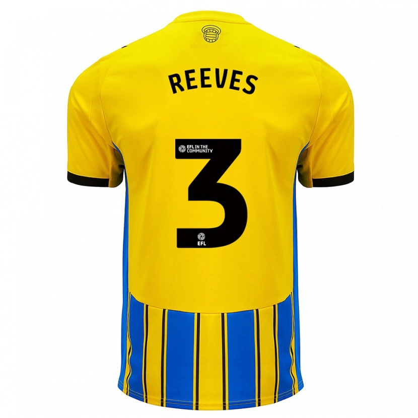 Danxen Mulher Camisola Ben Reeves #3 Azul Amarelo Alternativa 2025/26 Camisa Brasil