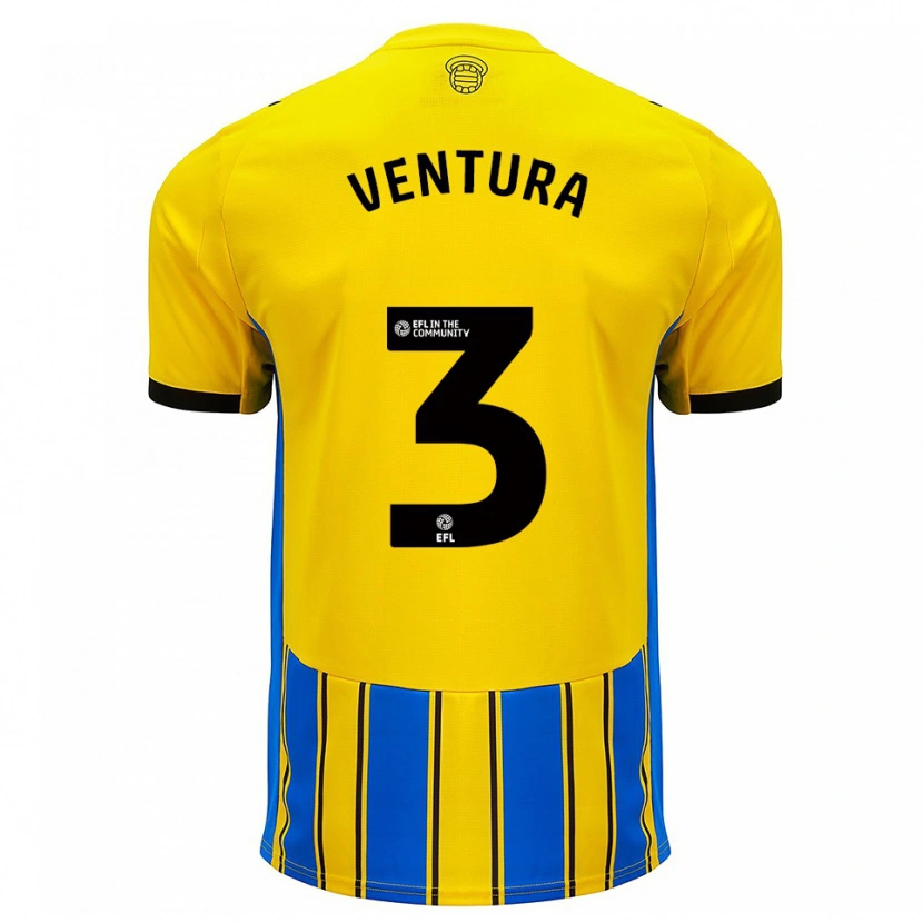 Danxen Mulher Camisola Tommy Dobson-Ventura #3 Azul Amarelo Alternativa 2025/26 Camisa Brasil