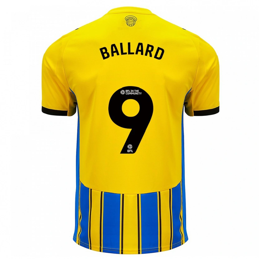Danxen Mulher Camisola Dom Ballard #9 Azul Amarelo Alternativa 2025/26 Camisa Brasil