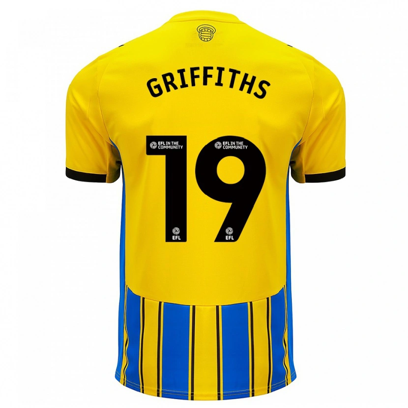 Danxen Mulher Camisola Alice Griffiths #19 Azul Amarelo Alternativa 2025/26 Camisa Brasil