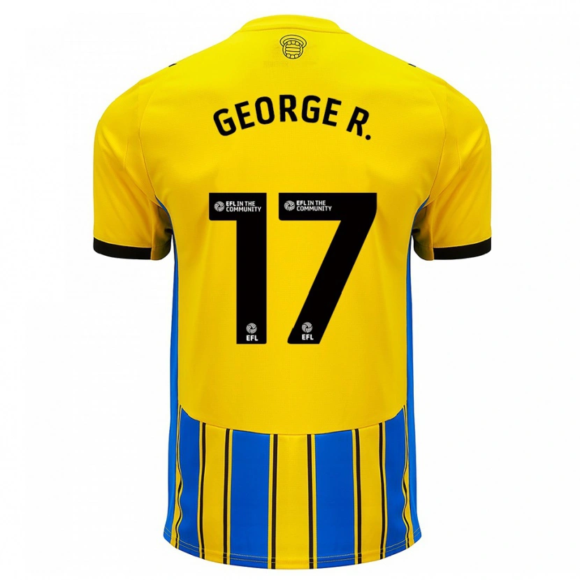Danxen Mulher Camisola George Robinson #17 Azul Amarelo Alternativa 2025/26 Camisa Brasil