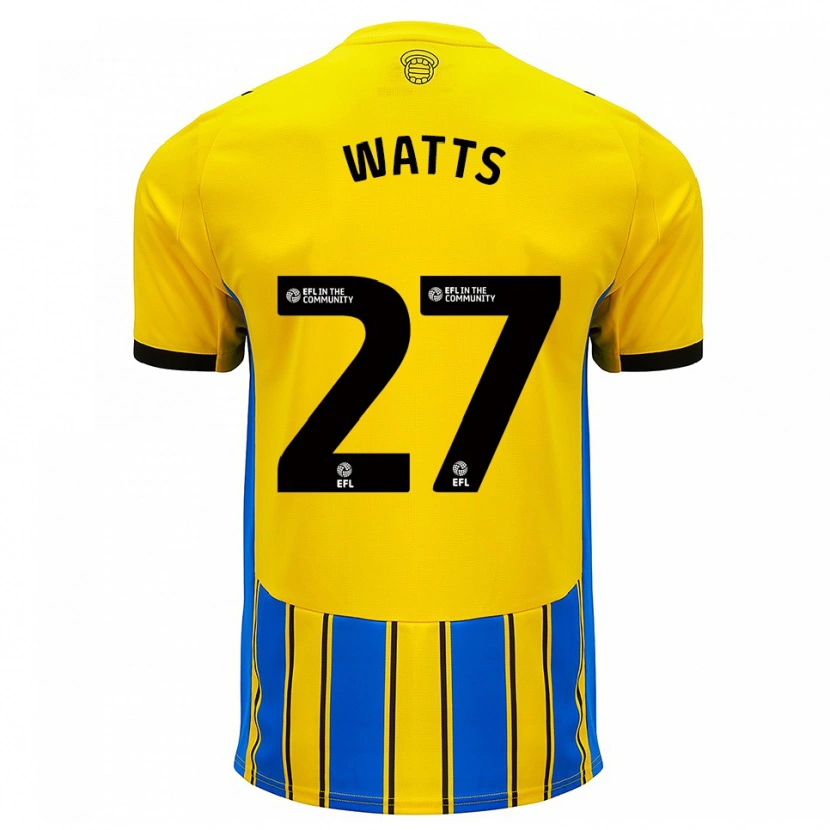 Danxen Mulher Camisola Isabel Watts #27 Azul Amarelo Alternativa 2025/26 Camisa Brasil