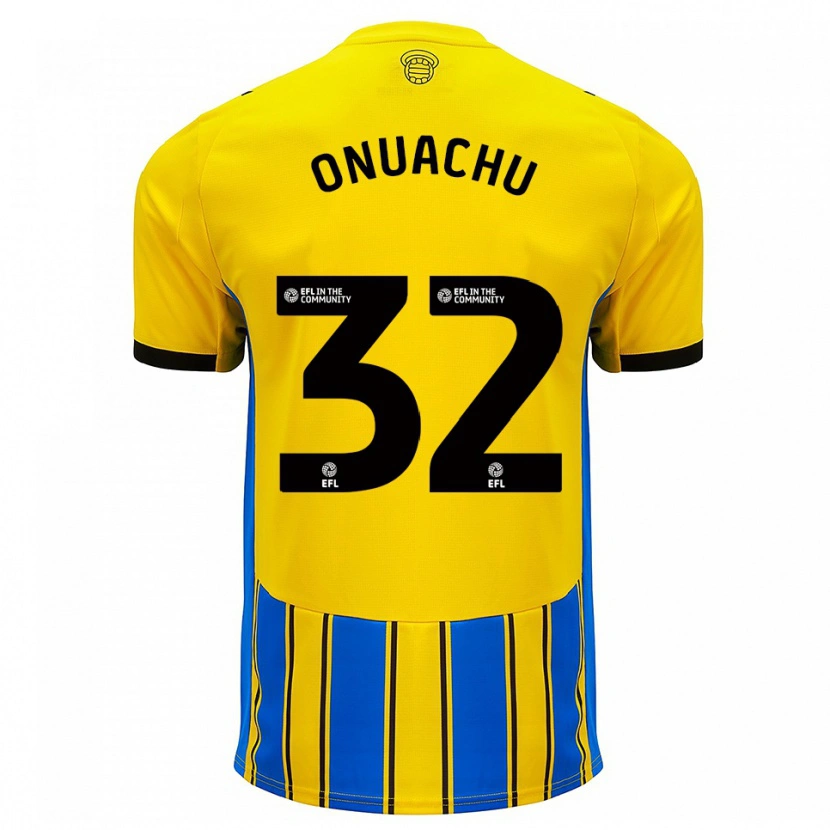 Danxen Mulher Camisola Paul Onuachu #32 Azul Amarelo Alternativa 2025/26 Camisa Brasil