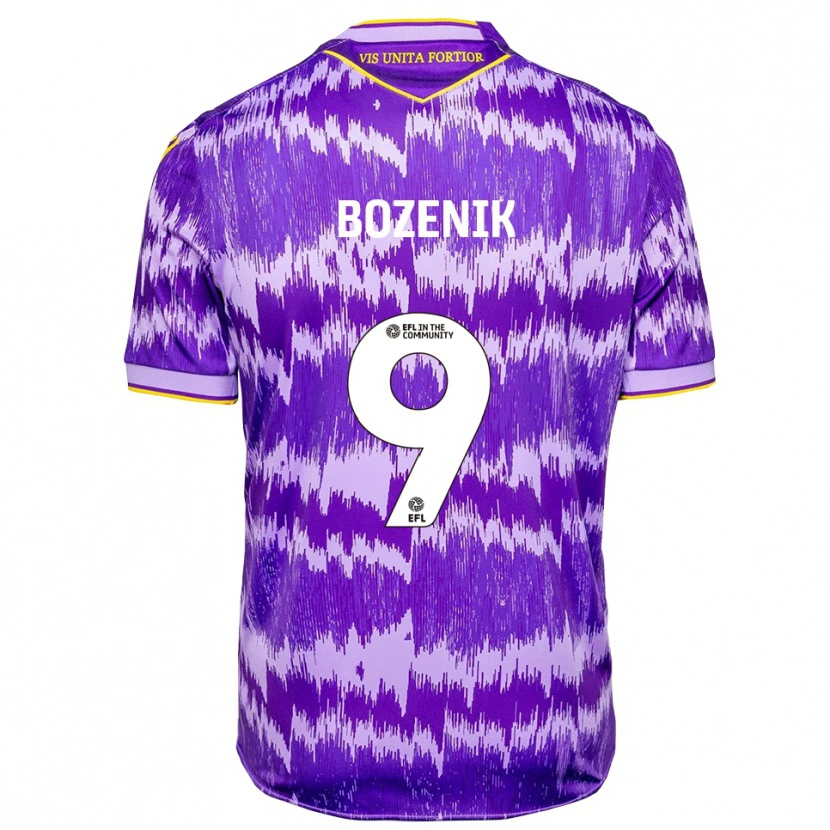 Danxen Mulher Camisola Róbert Boženík #9 Roxo Amarelo Alternativa 2025/26 Camisa Brasil