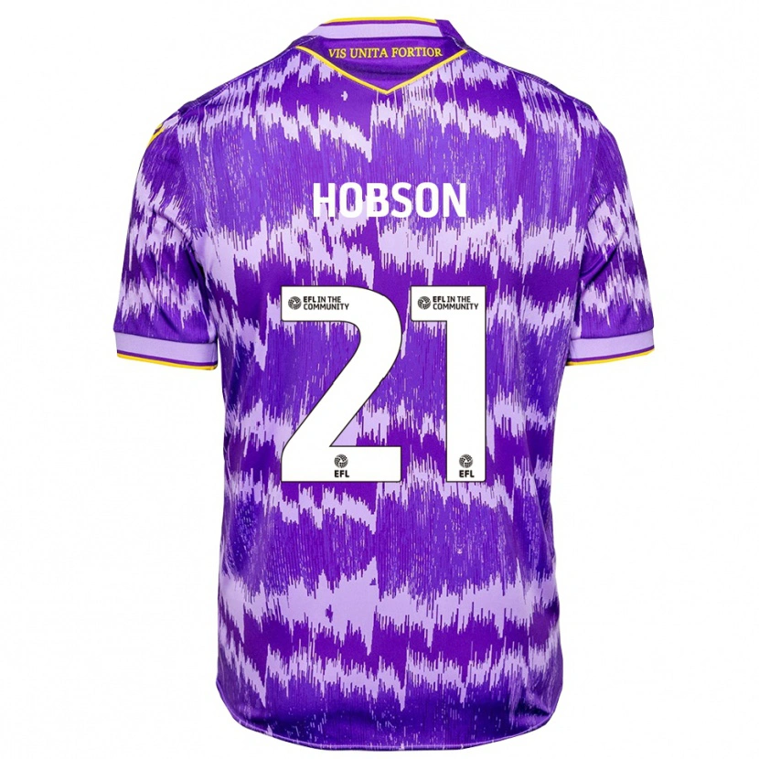 Danxen Mulher Camisola Elizabeth Hobson #21 Roxo Amarelo Alternativa 2025/26 Camisa Brasil
