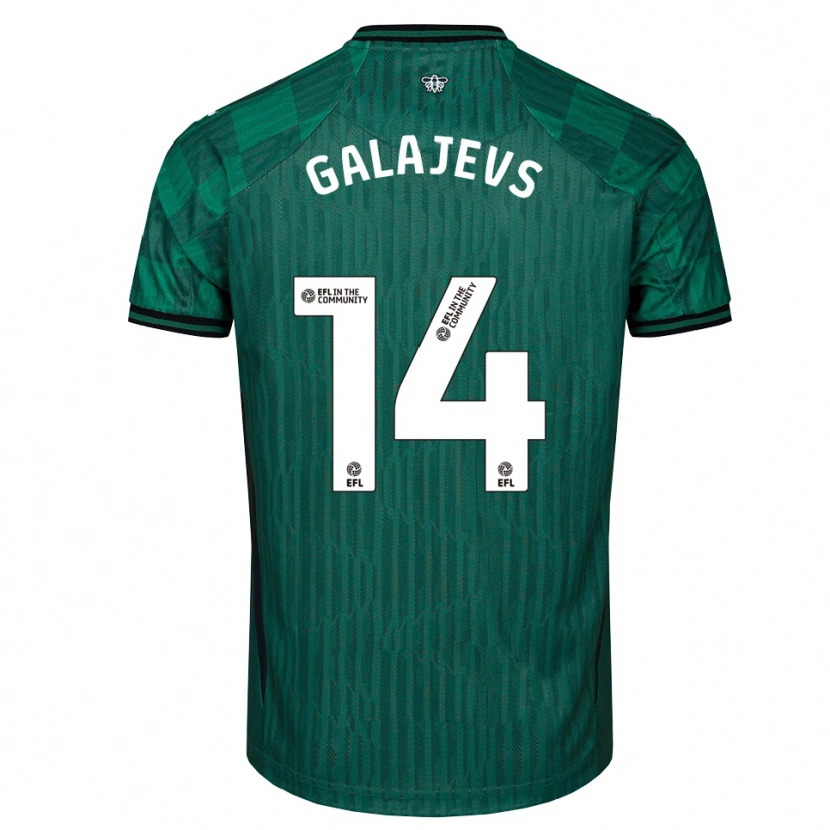 Danxen Mulher Camisola Marats Galajevs #14 Verde Preto Alternativa 2025/26 Camisa Brasil
