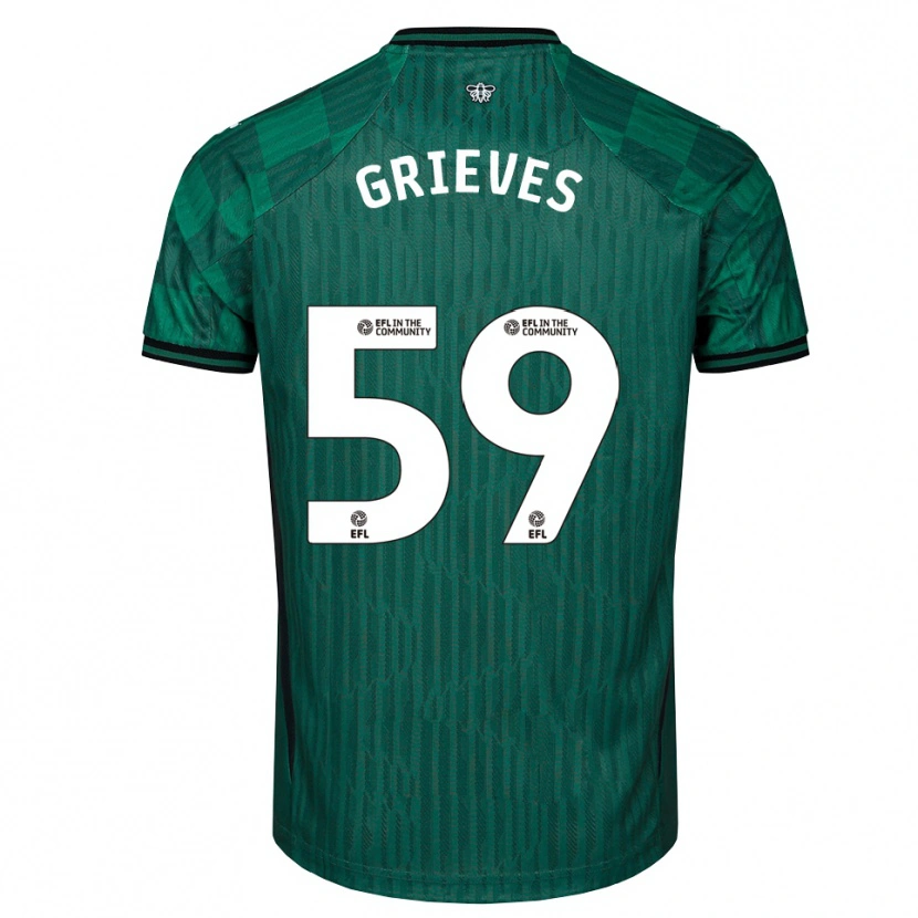 Danxen Mulher Camisola Jack Grieves #59 Verde Preto Alternativa 2025/26 Camisa Brasil