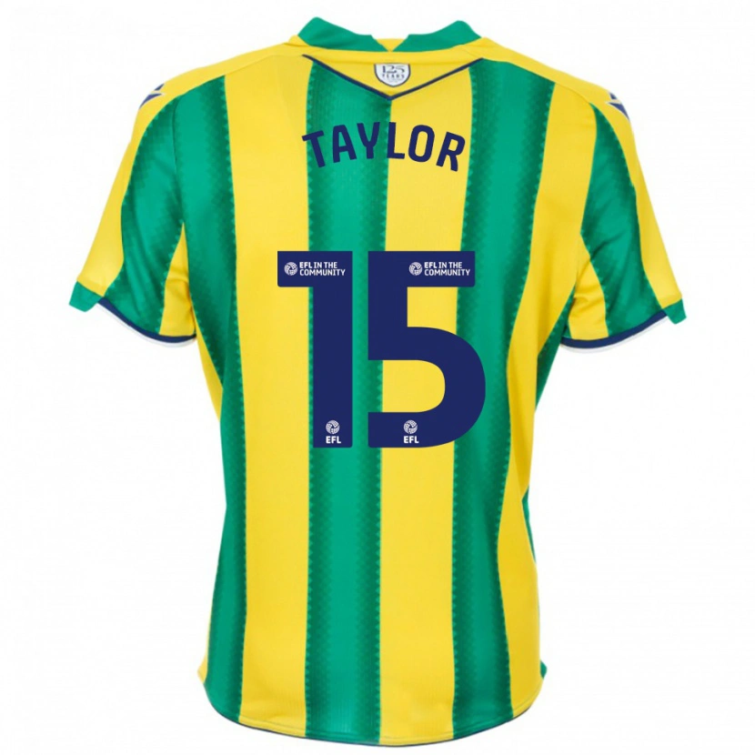 Danxen Mulher Camisola Caleb Taylor #15 Amarelo Verde Alternativa 2025/26 Camisa Brasil