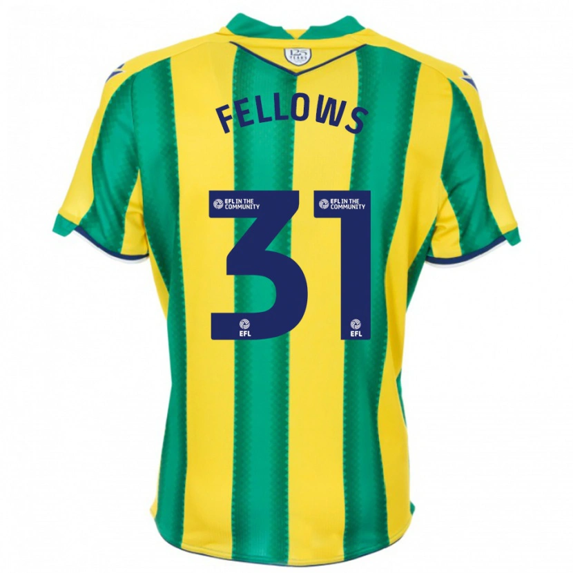 Danxen Mulher Camisola Tom Fellows #31 Amarelo Verde Alternativa 2025/26 Camisa Brasil