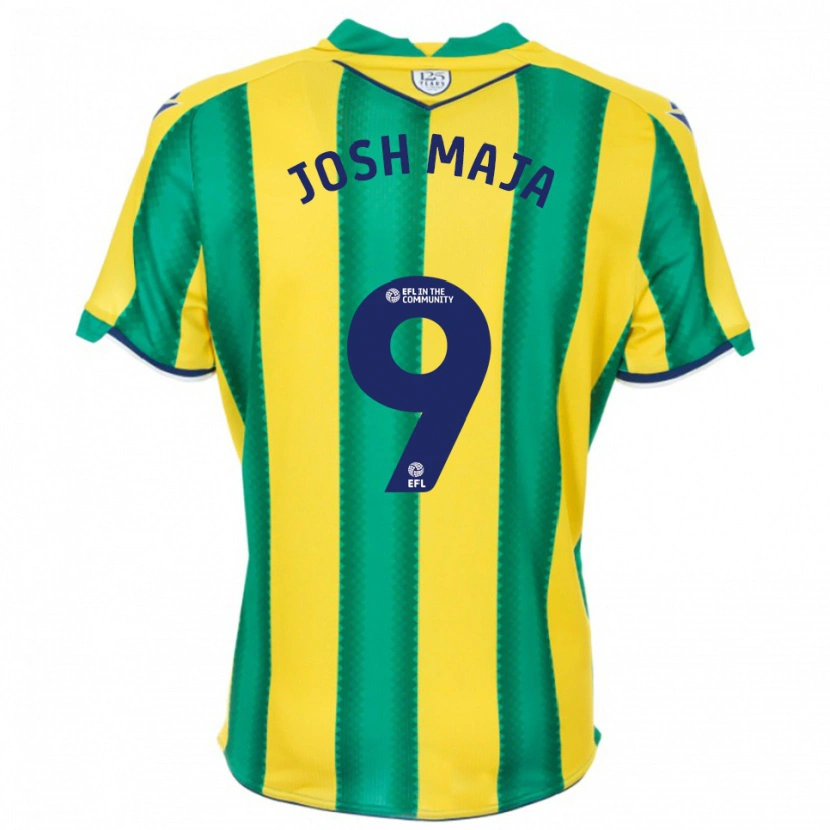 Danxen Mulher Camisola Josh Maja #9 Amarelo Verde Alternativa 2025/26 Camisa Brasil