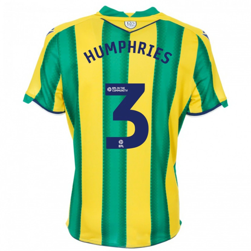 Danxen Mulher Camisola Evan Humphries #3 Amarelo Verde Alternativa 2025/26 Camisa Brasil