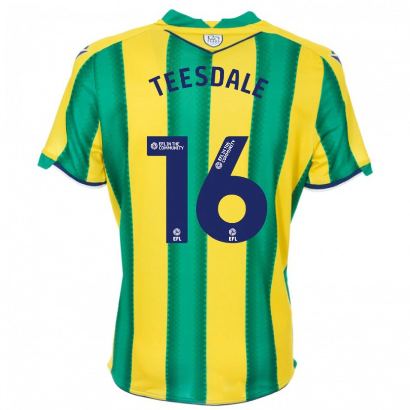 Danxen Mulher Camisola Finn Teesdale #16 Amarelo Verde Alternativa 2025/26 Camisa Brasil