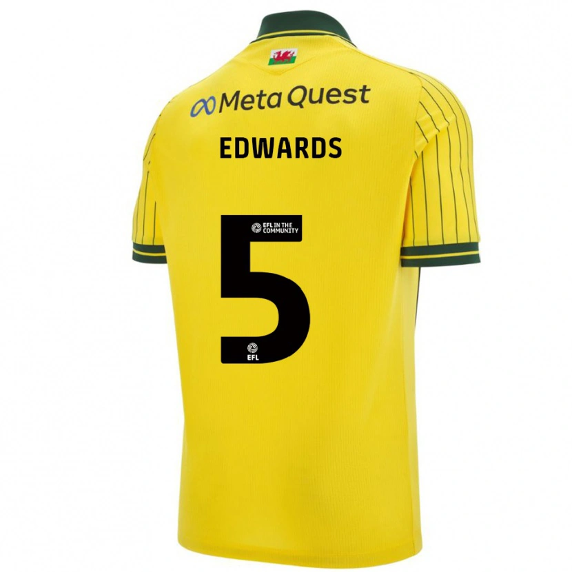 Danxen Mulher Camisola Dafydd Edwards #5 Amarelo Verde Alternativa 2025/26 Camisa Brasil