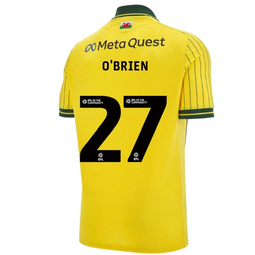 Danxen Mulher Camisola Lewis O'brien #27 Amarelo Verde Alternativa 2025/26 Camisa Brasil