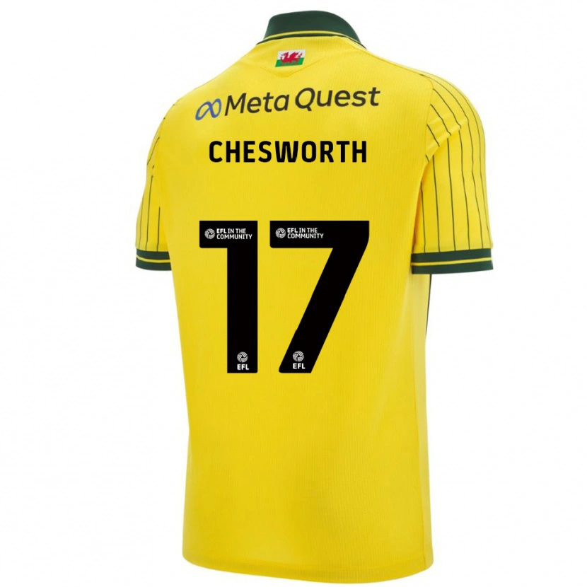 Danxen Mulher Camisola Samuel Chesworth #17 Amarelo Verde Alternativa 2025/26 Camisa Brasil