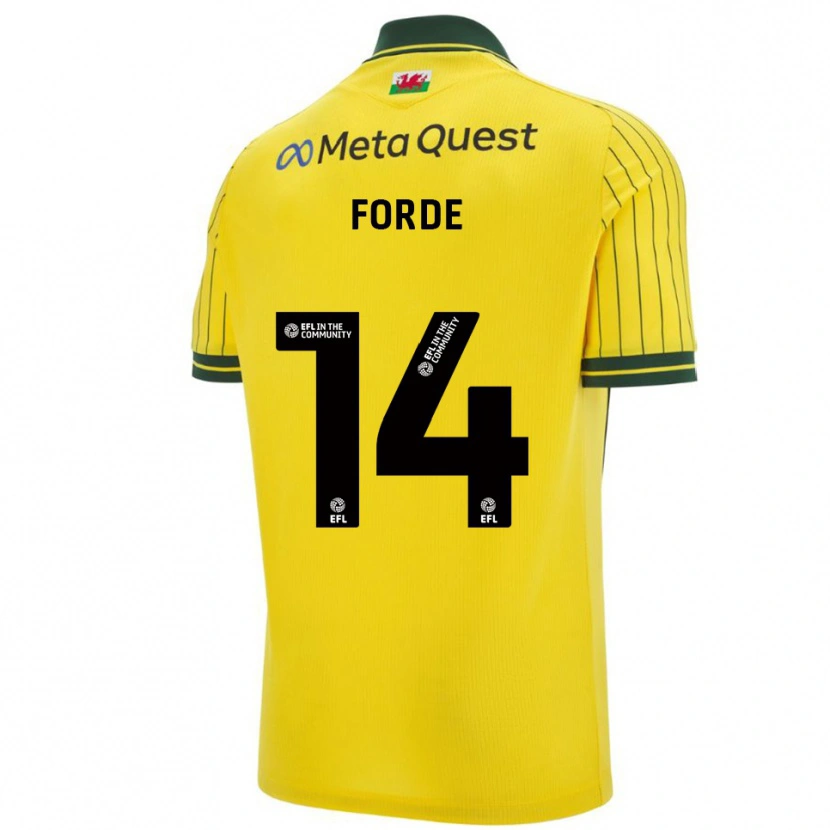Danxen Mulher Camisola Anthony Forde #14 Amarelo Verde Alternativa 2025/26 Camisa Brasil