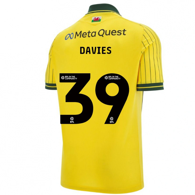 Danxen Mulher Camisola Daniel Davies #39 Amarelo Verde Alternativa 2025/26 Camisa Brasil