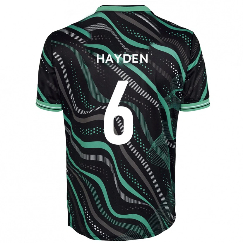Danxen Mulher Camisola Aaron Hayden #6 Preto Verde Alternativa 2025/26 Camisa Brasil