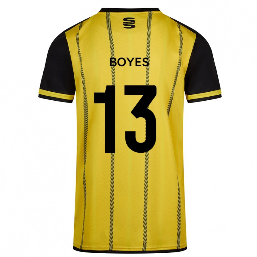Danxen Mulher Camisola Patrick Boyes #13 Amarelo Preto Alternativa 2025/26 Camisa Brasil