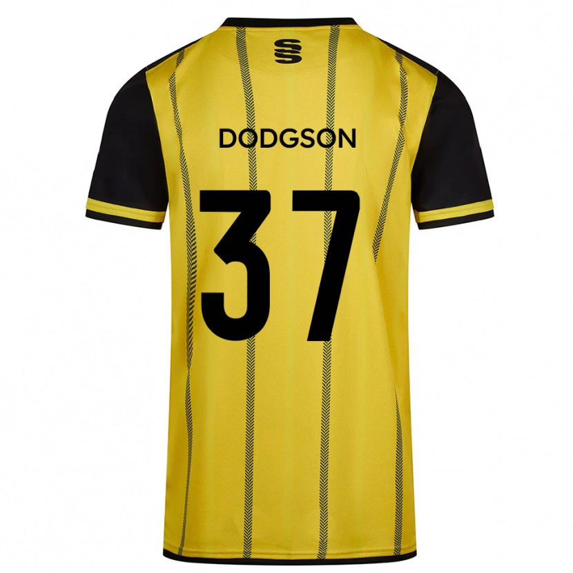 Danxen Mulher Camisola Ewan Dodgson #37 Amarelo Preto Alternativa 2025/26 Camisa Brasil