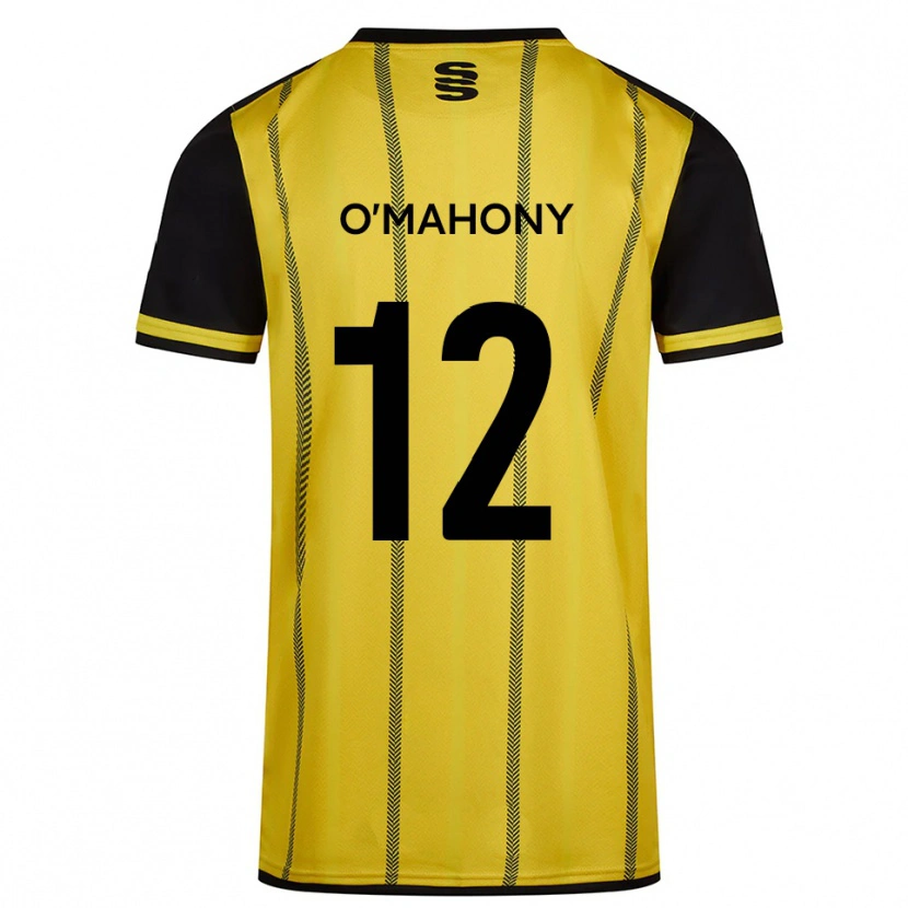 Danxen Mulher Camisola Orlaith O'mahony #12 Amarelo Preto Alternativa 2025/26 Camisa Brasil