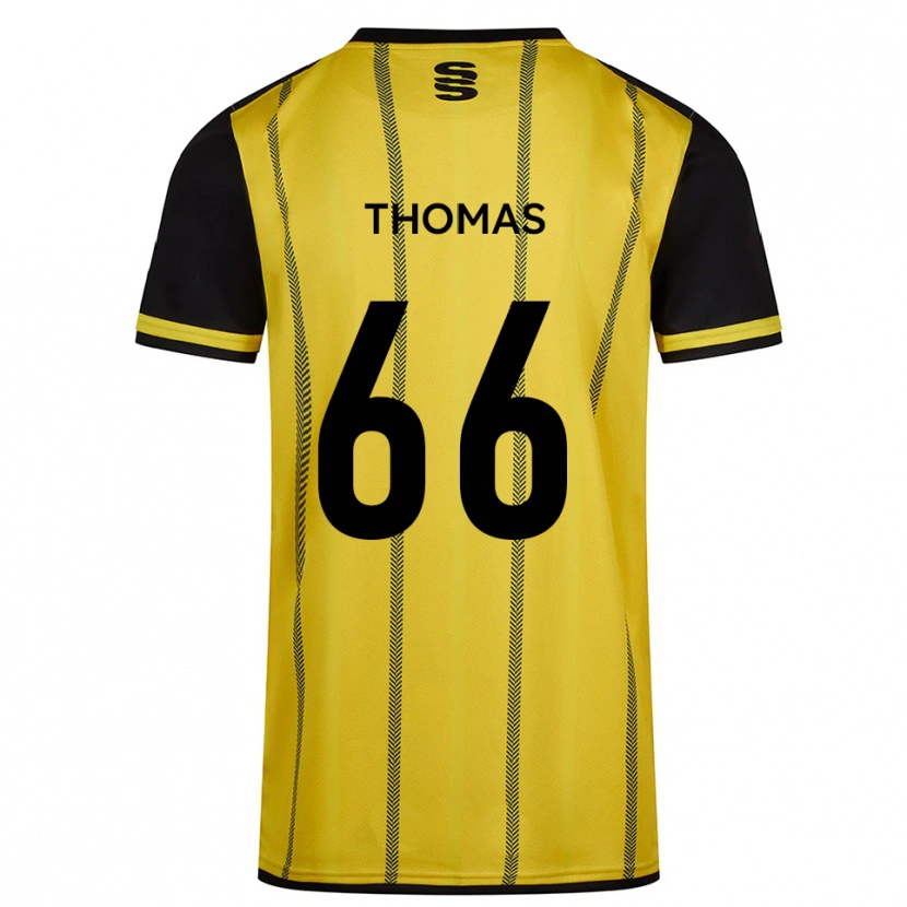 Danxen Mulher Camisola Luca Thomas #66 Amarelo Preto Alternativa 2025/26 Camisa Brasil