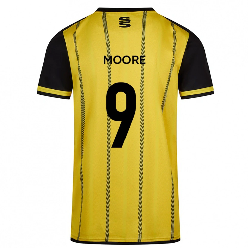 Danxen Mulher Camisola Lois Moore #9 Amarelo Preto Alternativa 2025/26 Camisa Brasil