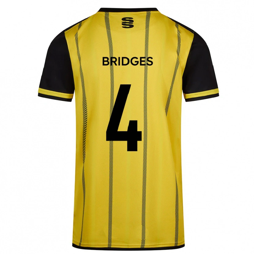 Danxen Mulher Camisola Jacob Bridges #4 Amarelo Preto Alternativa 2025/26 Camisa Brasil