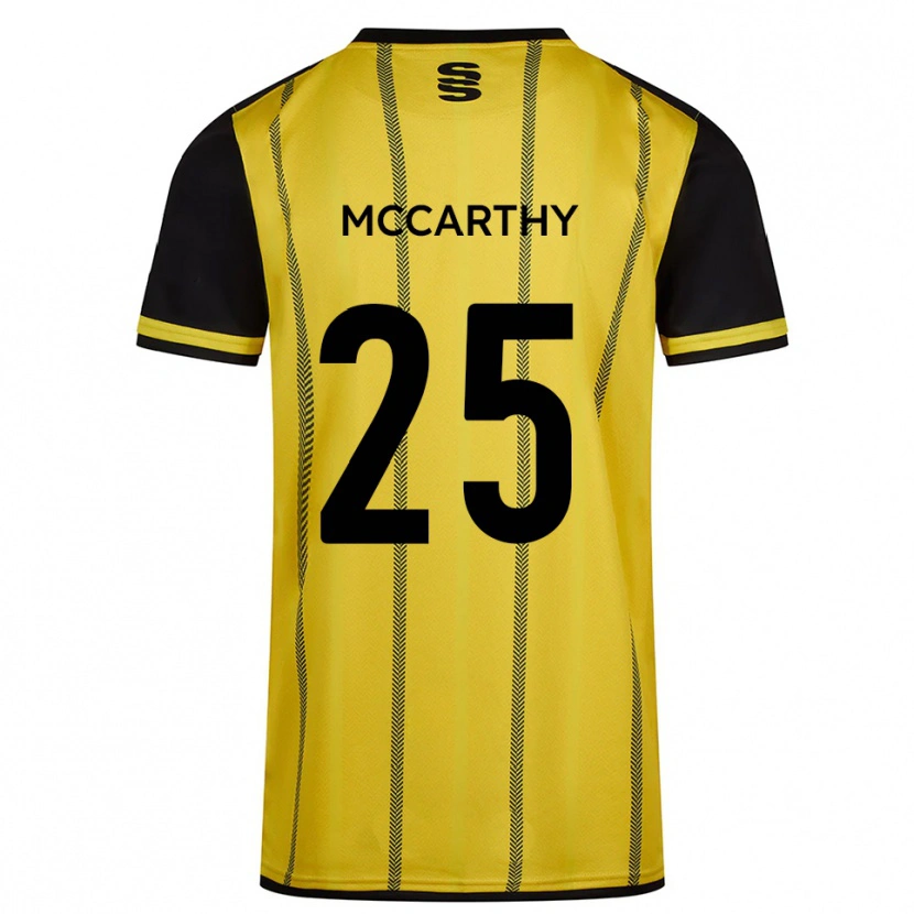 Danxen Mulher Camisola Max Mccarthy #25 Amarelo Preto Alternativa 2025/26 Camisa Brasil