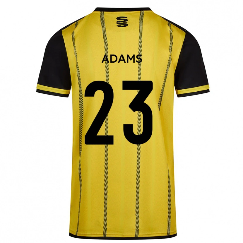 Danxen Mulher Camisola Ellie Adams #23 Amarelo Preto Alternativa 2025/26 Camisa Brasil