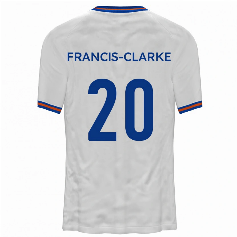 Danxen Mulher Camisola Aidan Francis-Clarke #20 Branco Azul Alternativa 2025/26 Camisa Brasil